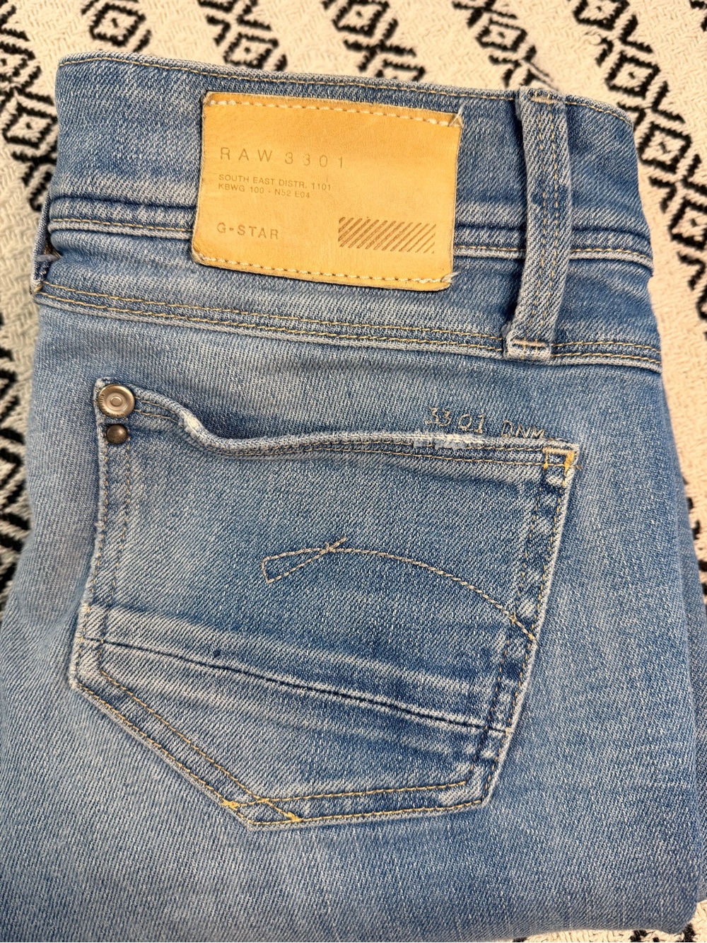 G-Star RAW 3301 Low Rise Skinny Jeans Women's Light Wash Stretch Denim 30x34 30L